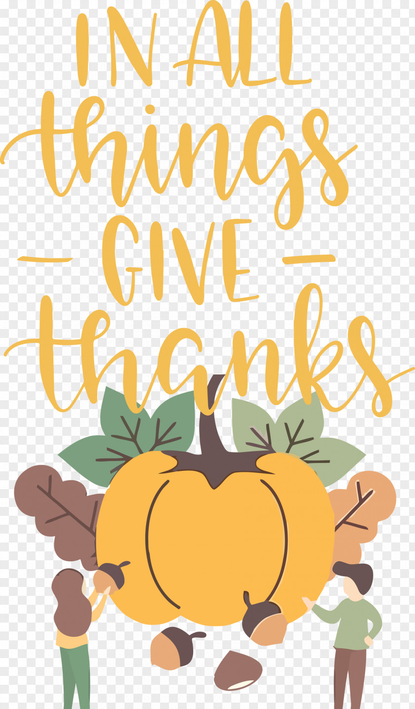 Give Thanks Thanksgiving Autumn PNG