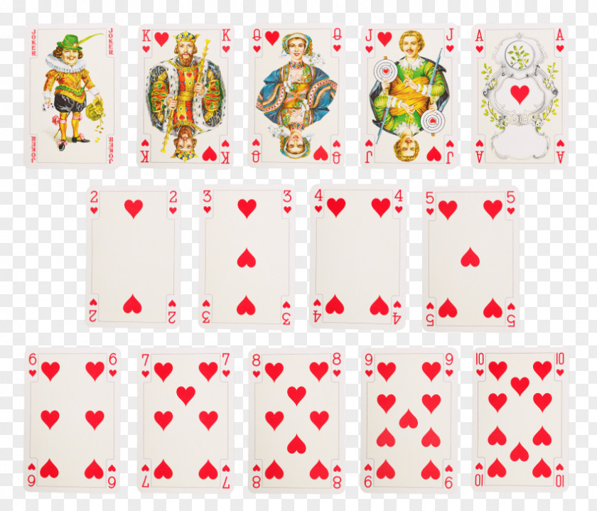 Suit Hearts Set Playing Card Game PNG