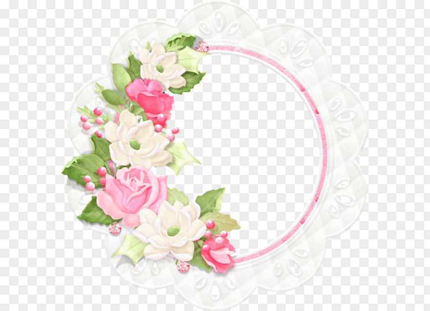 Shabby Picture Frames Cut Flowers Floral Design PNG