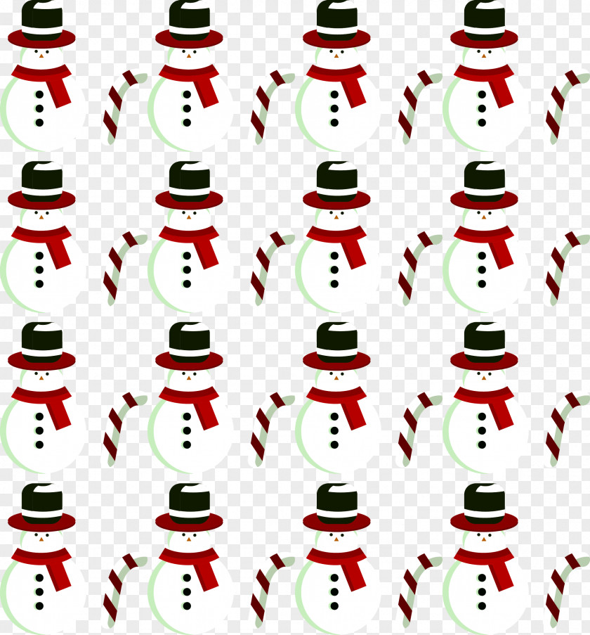 Vector Cartoon Snowman Decoration Winter 2017 PNG