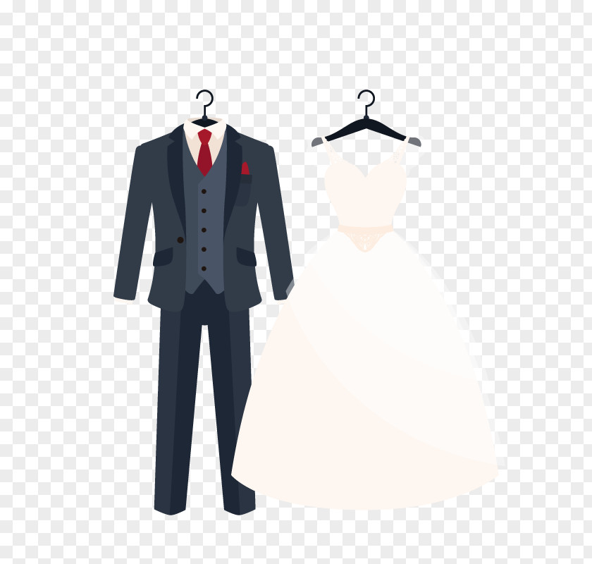 Vector Wedding Dress Suit Clothing Formal Wear PNG