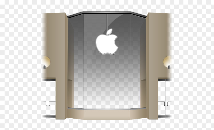 Apple Store Louvre Front Angle Light Fixture Furniture PNG