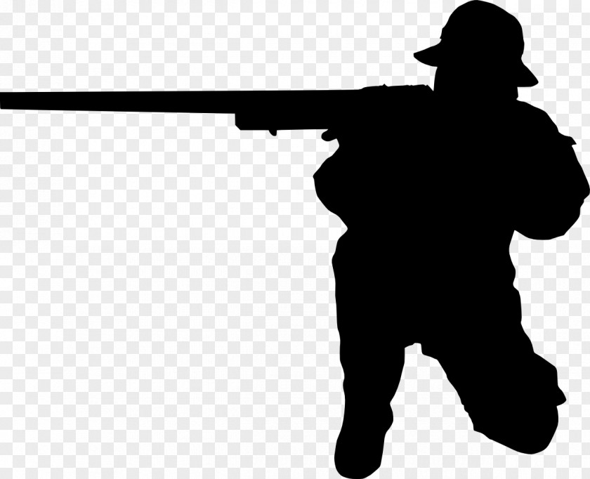 Silhouette Sniper Shooting Clip Art PNG