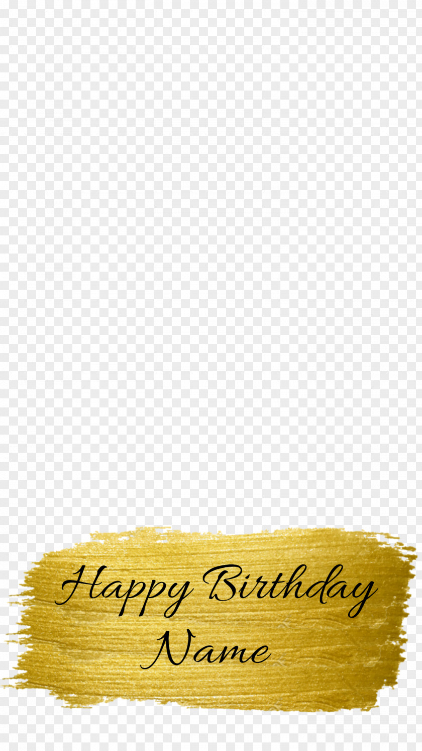 Gold Brush Strokes Birthday Gift Wrapping Paper PNG