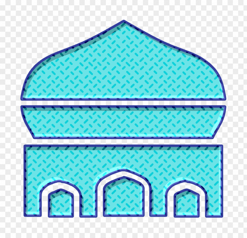 Rectangle Teal Masjid Icon Muslim Pray PNG