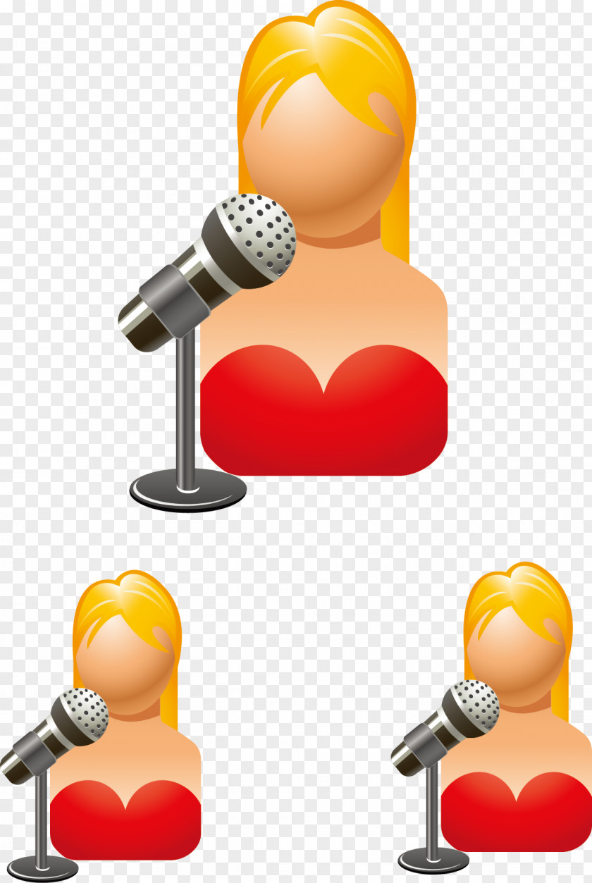Singing Vector Material Microphone Illustration PNG