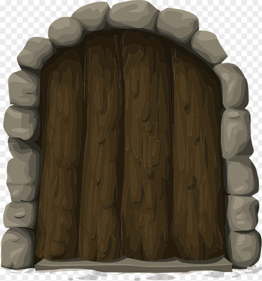 Stone Surrounded By Wooden Doors Door PNG