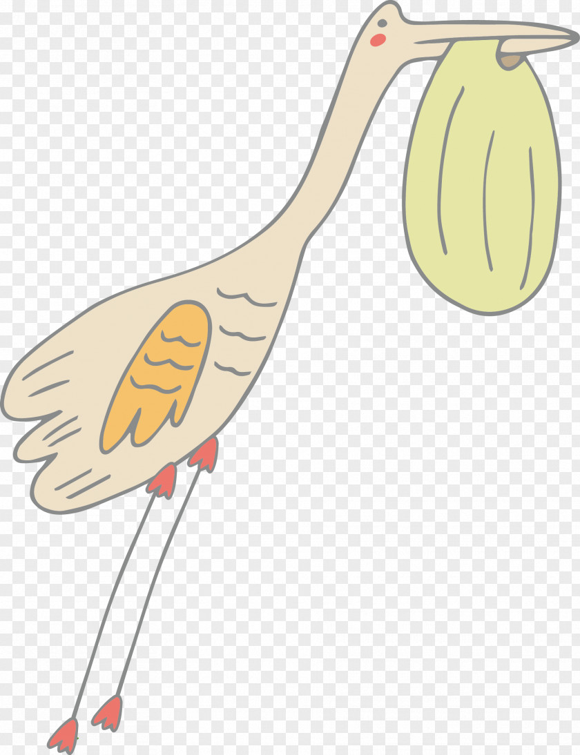 Cartoon Crane Songzi PNG