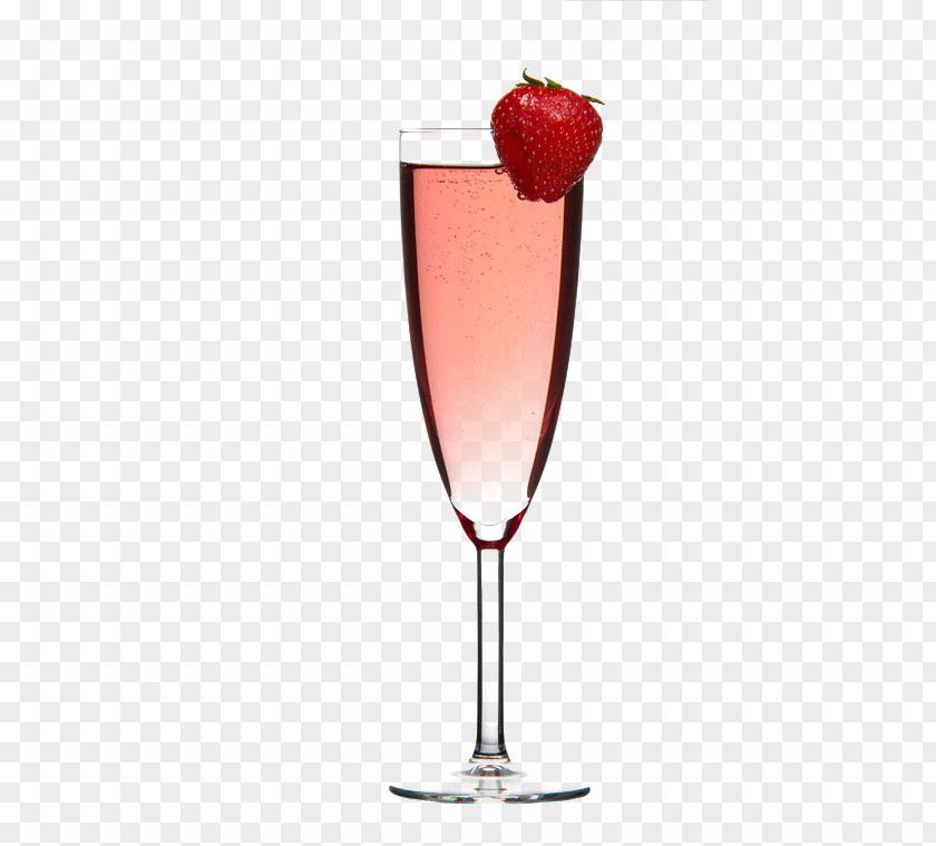 Red Strawberry Drinks Champagne Cocktail Sparkling Wine Smoothie PNG