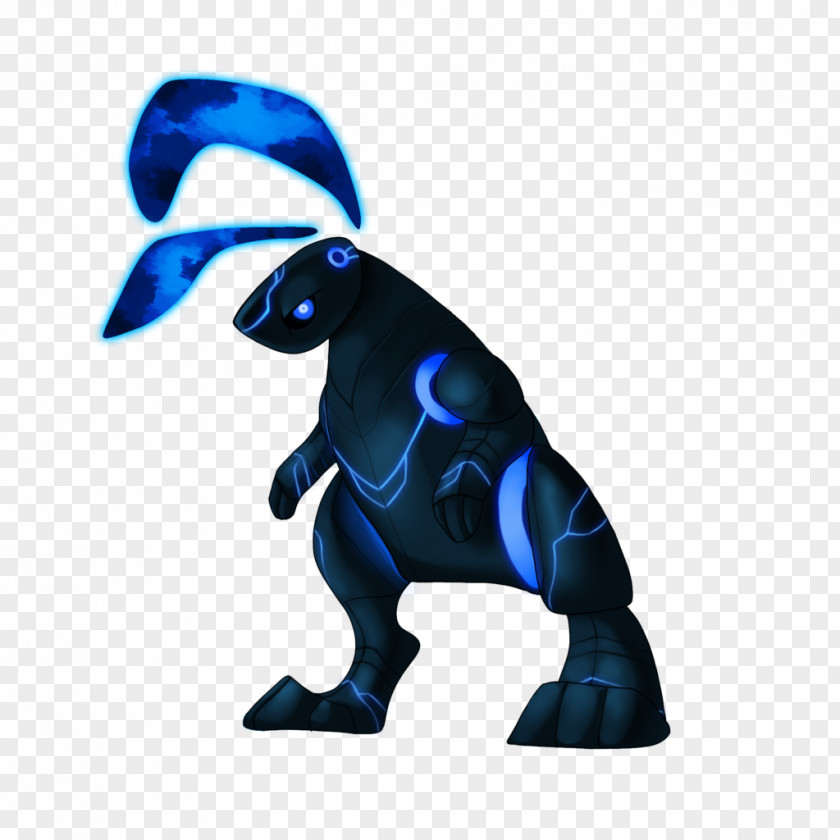 Animated Magnet Cobalt Blue Marine Mammal Figurine PNG