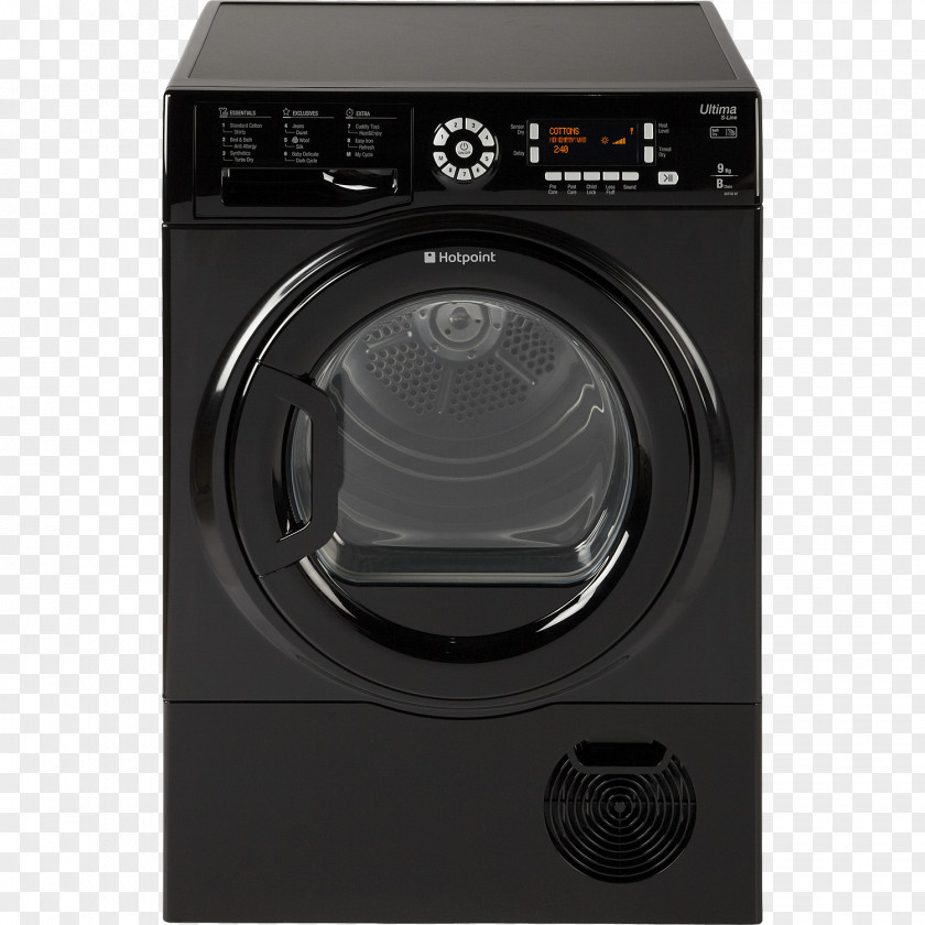 Hotpoint Ultima S-Line SUTCD 97B 6-M Clothes Dryer Home Appliance Washing Machines PNG
