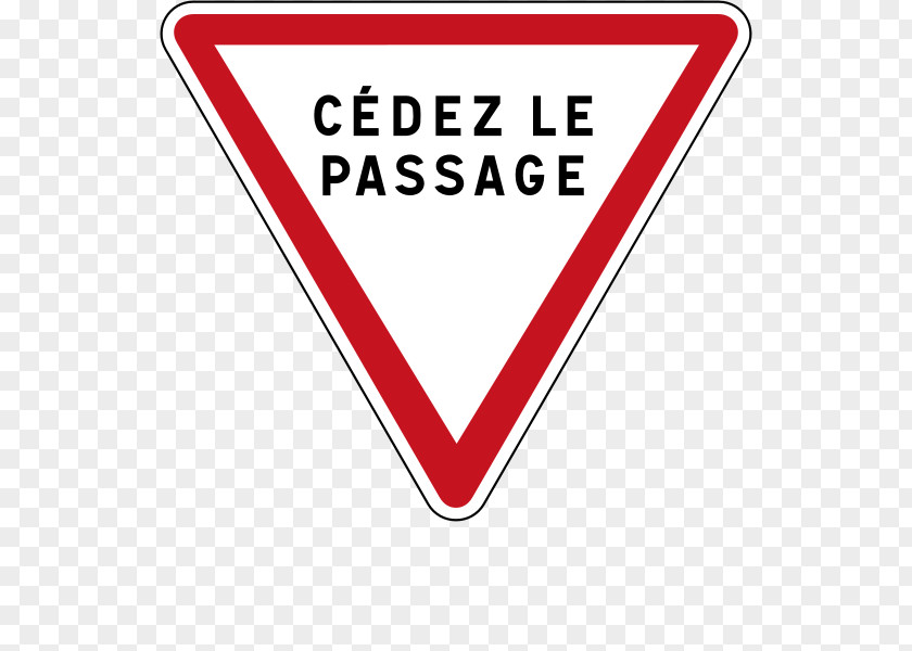Road Panneau De Signalisation Routière D'indication En France Panonceau Yield Sign Traffic Priorité PNG