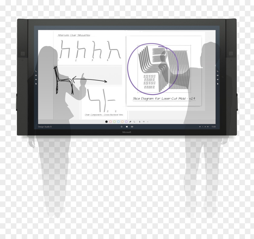 Surface Icon Hub Display Device Microsoft Interactive Whiteboard OneNote PNG