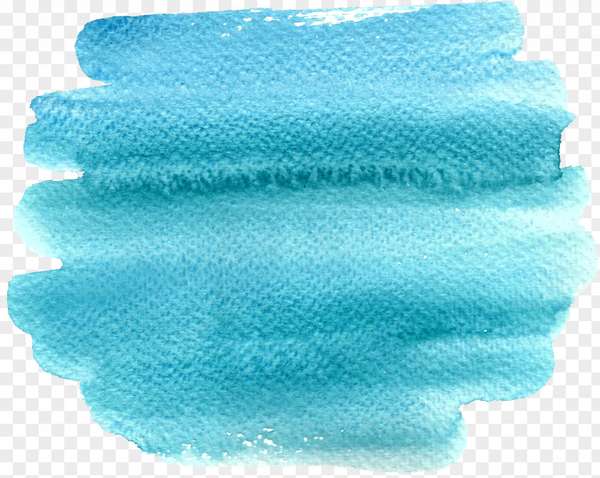 Blue Brush Strokes Watercolor Painting PNG