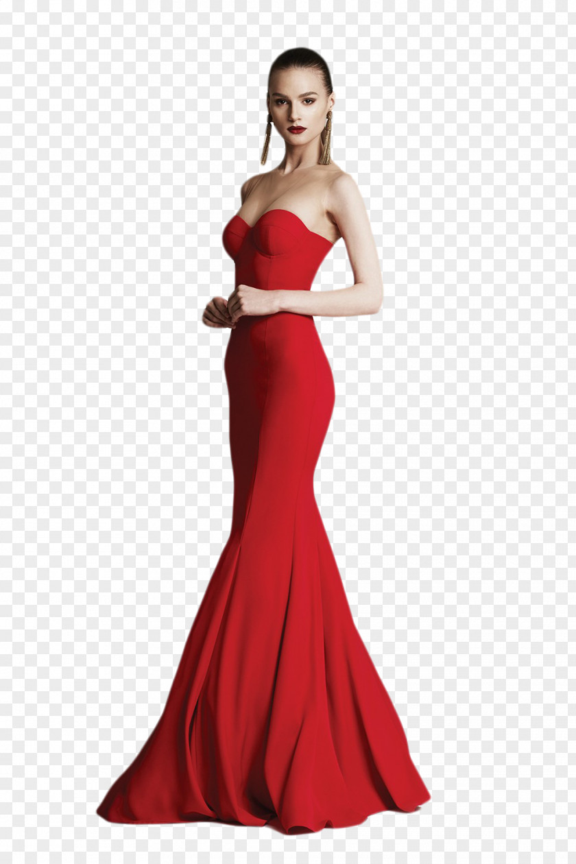 Dress Red Gown Clothing Woman PNG