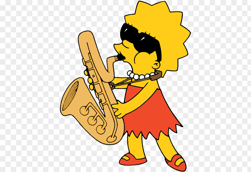 Saxophone Png Clipart Lisa Simpson Homer Marge Lisa's Sax PNG