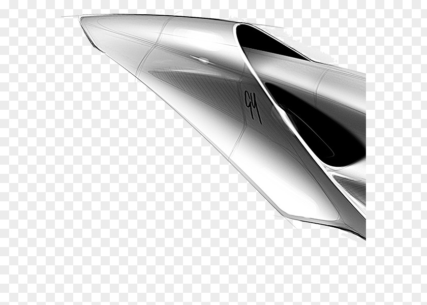 Silver White Aircraft Design Automotive Industrial Designer Sketch PNG