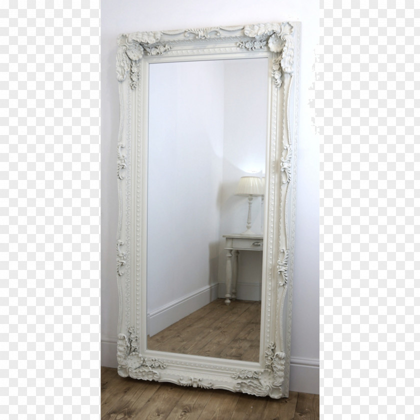 White Wall Mirror Floor Wood Picture Frames PNG