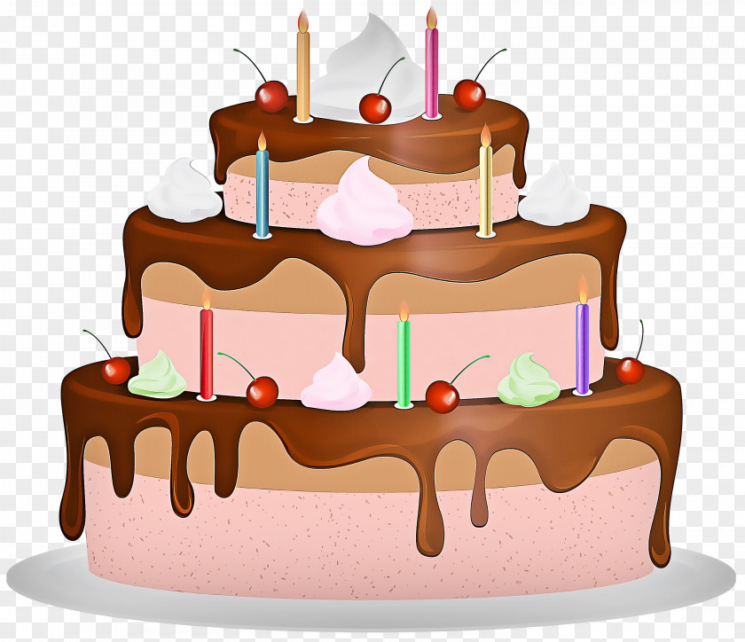 Chocolate Cake Icing Birthday PNG