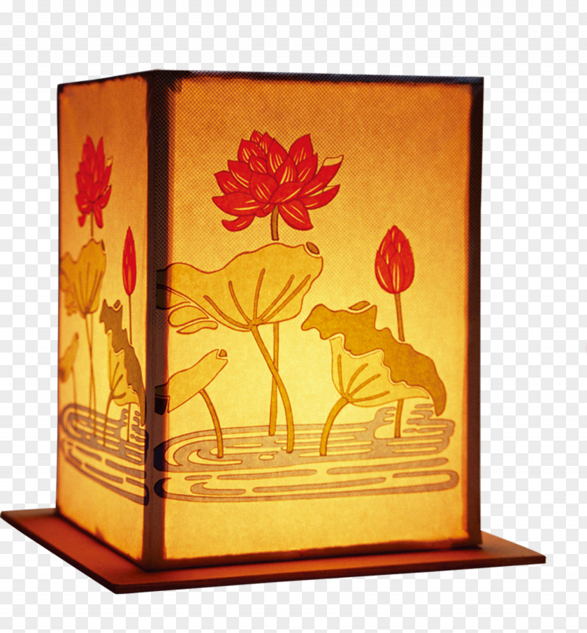 Classical Lotus Lantern Budaya Tionghoa Festival Paper PNG