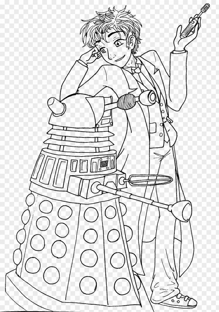 Doctor Line Art Eleventh Drawing Dalek PNG