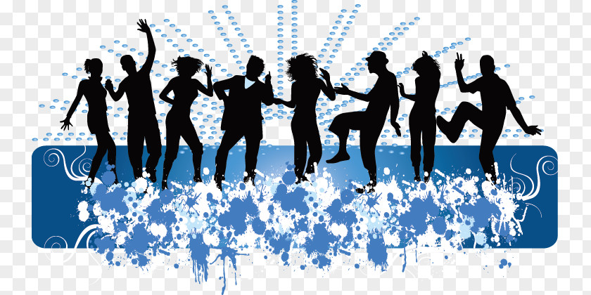 Dynamic Silhouette Figures Dance Middle School Royalty-free Clip Art PNG