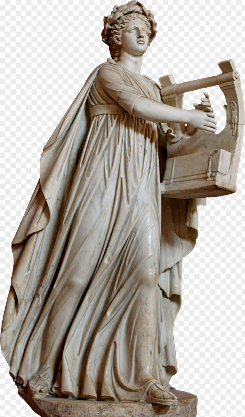 Greek Statue Apollo Citharoedus Pio-Clementino Museum Classical Sculpture PNG