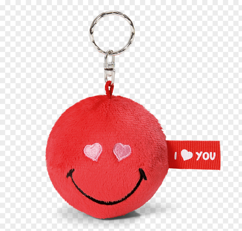 Red Smiley Key Chains MINI Plush Weidehaus.com Keychain Access PNG
