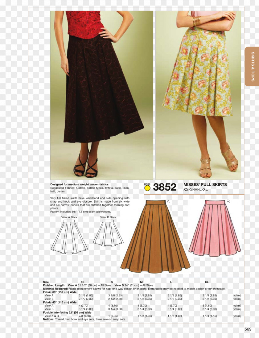Sewing Supplies Pattern Skirt Dress Waist PNG