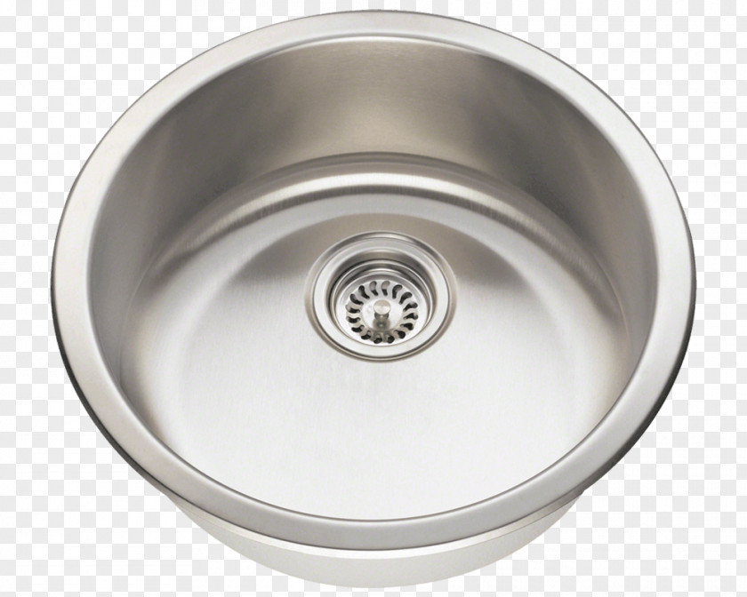 Sink Kitchen SAE 304 Stainless Steel Brushed Metal PNG