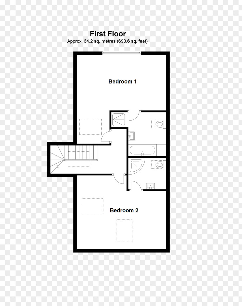 South Benfleet PH1 1GZ Ross Avenue Apartment Floor Plan PNG
