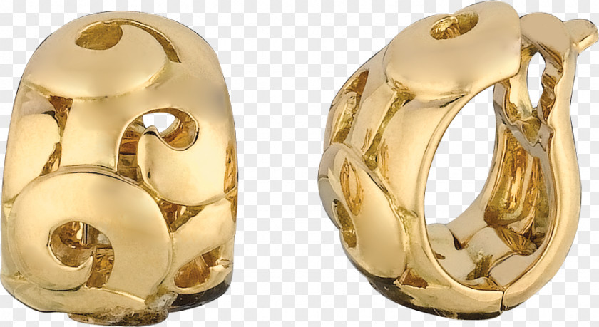 Arabesque Gold Earring Brass Body Jewellery PNG