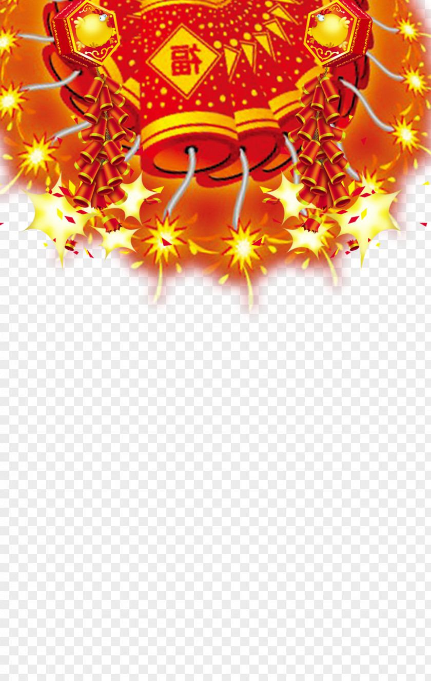 Chinese New Year Decorative Material Design Graphic Firecracker PNG