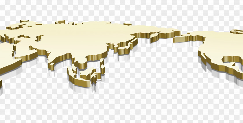 Creative Three-dimensional World Map Finance Business Commerce Gold Company PNG