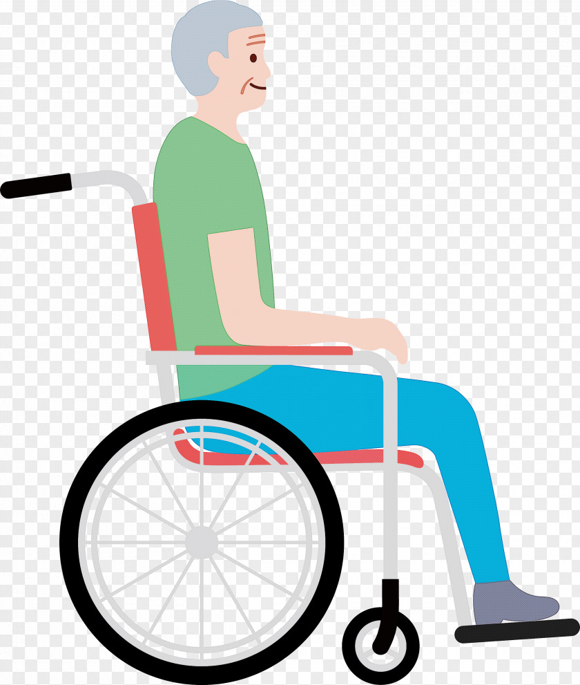Grandpa Grandfather Wheelchair PNG