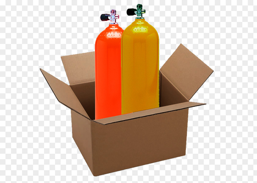 Oxygen Container Bottle Box Corrugated Fiberboard PNG