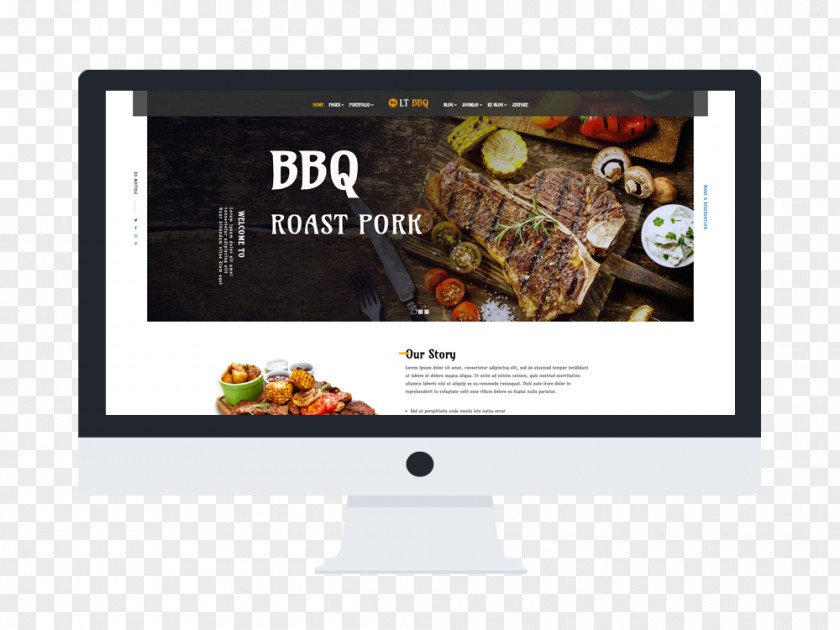 The Feature Of Northern Barbecue Responsive Web Design Template Fast Food PNG