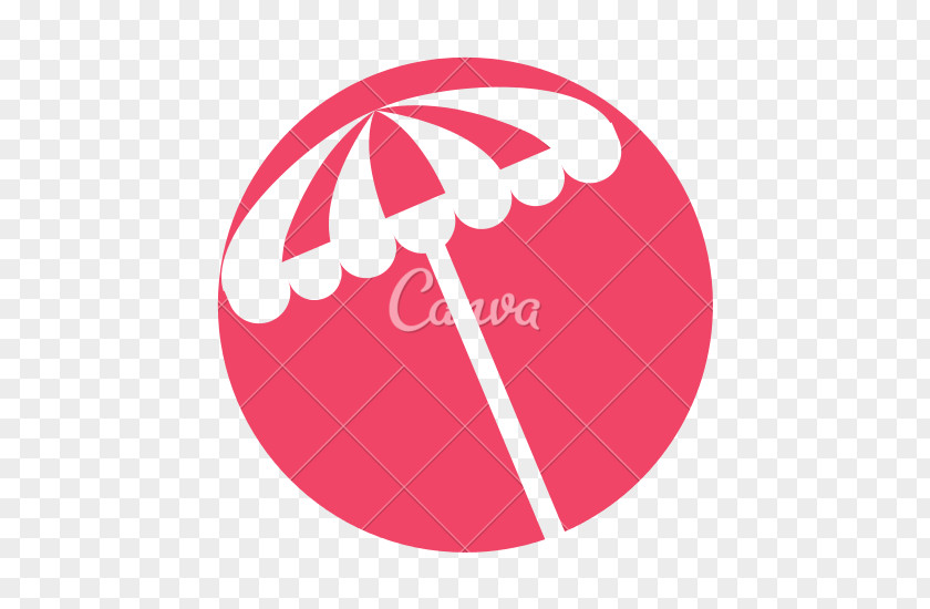 Beach Umbrella Canva Circle Font PNG