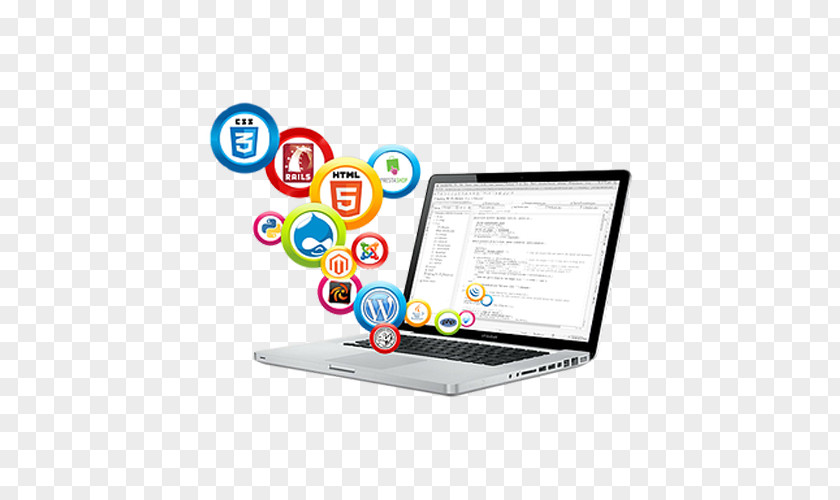 Laptop White Web Development Responsive Design Content Management System Website PNG