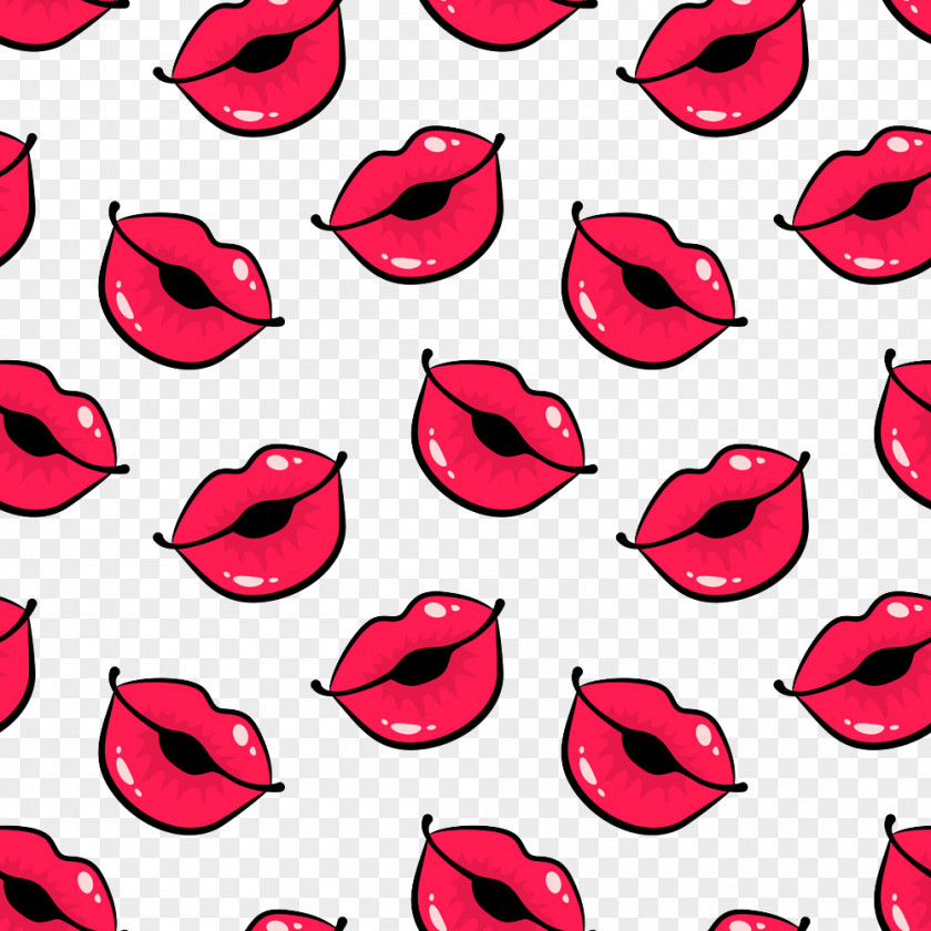 Vector Background Red Lips Lip PNG