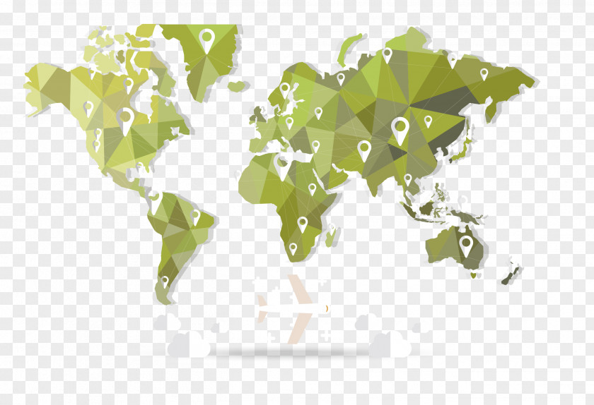 Vector Map Of The World Globe PNG