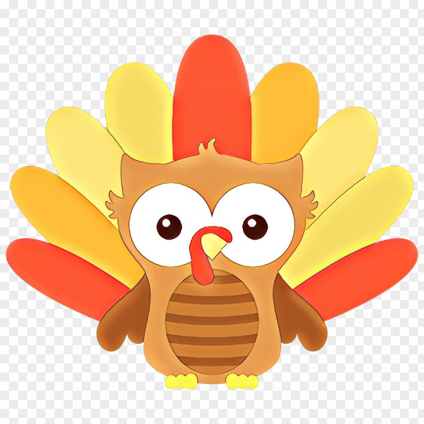 Bird Yellow Turkey Thanksgiving Cartoon PNG