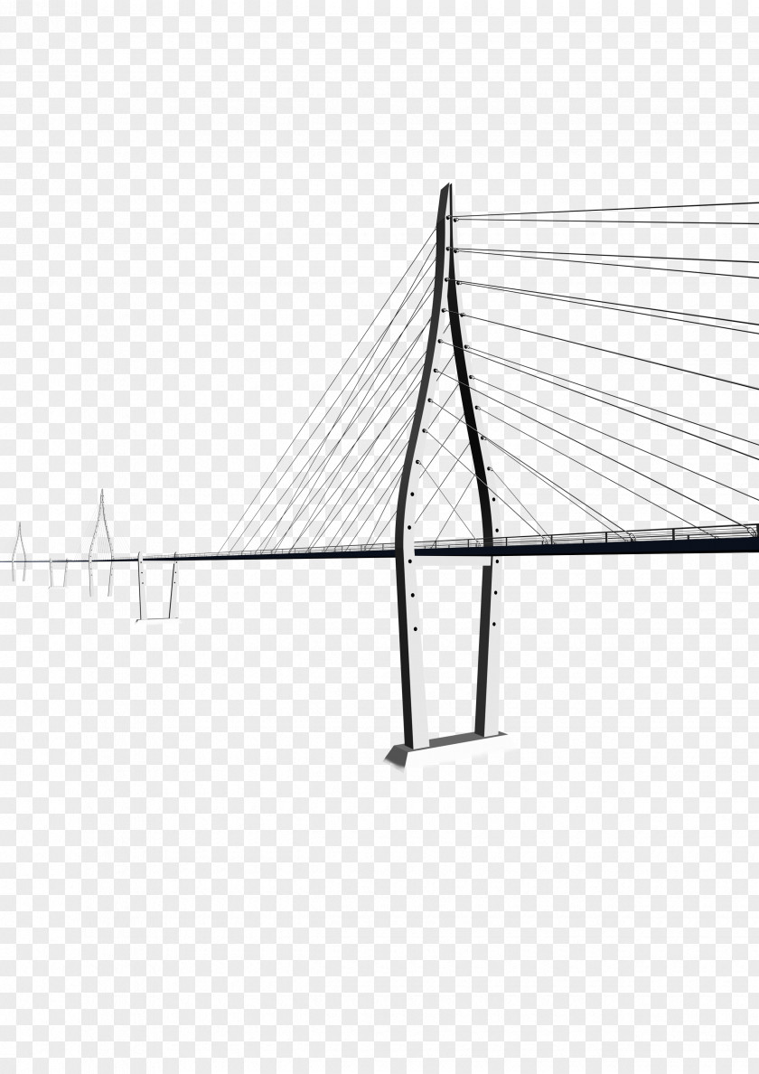 Bridge Line Angle Point Black And White Area PNG