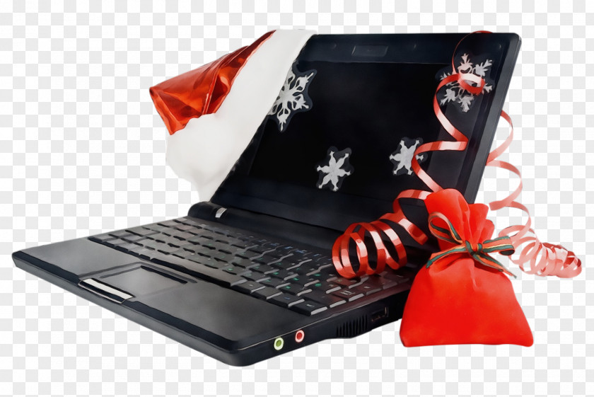 Computer Personal Laptop Netbook Red Technology PNG