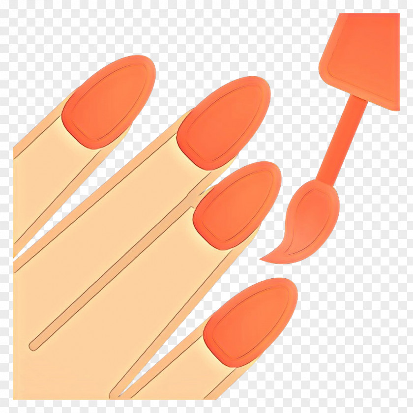 Hand Nail Care Orange PNG