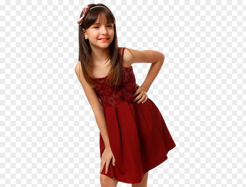 Larissa Manoela Carrossel Red Cocktail Dress PNG