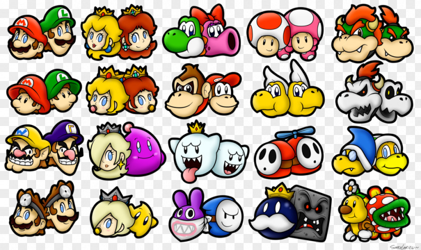 Dry Land Mario Luigi Bowser Princess Peach Toad PNG