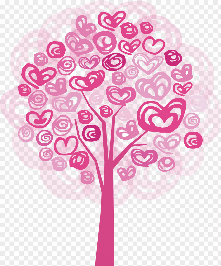 Pink Cartoon Tree Download PNG