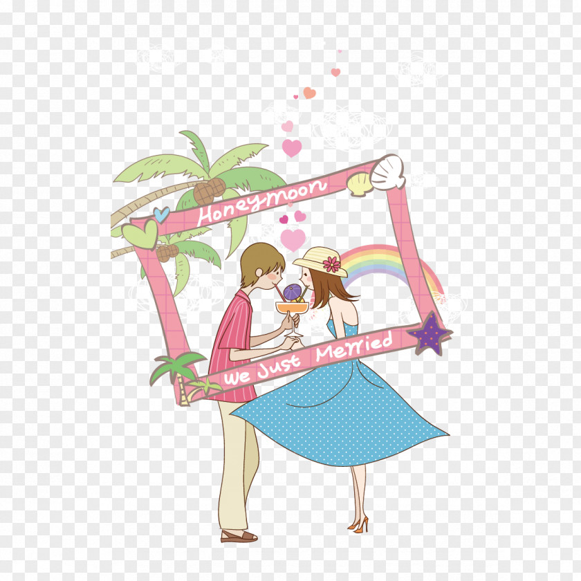 Couple In Love Honeymoon Significant Other Cartoon PNG