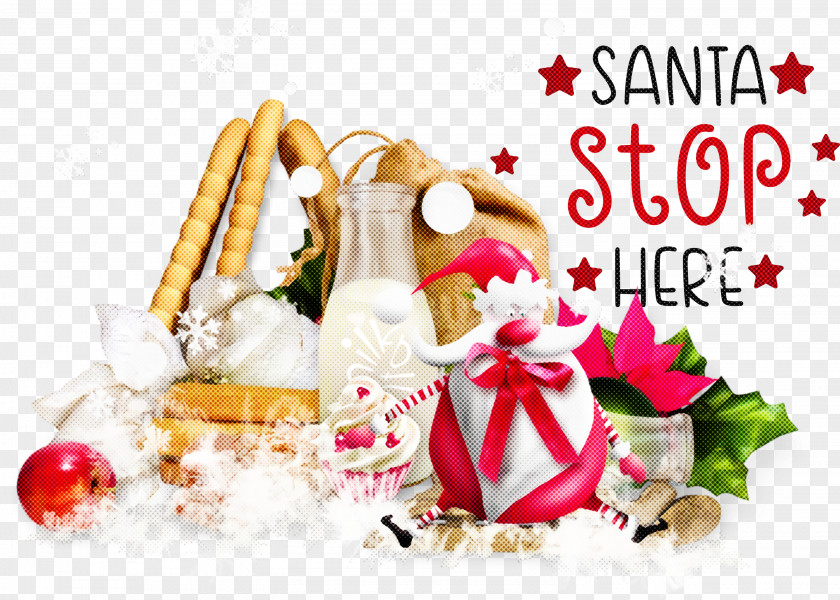 Santa Stop Here Christmas PNG